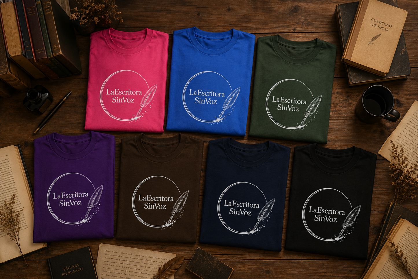 LaEscritoraSinVoz | Camiseta unisex · Logo blanco