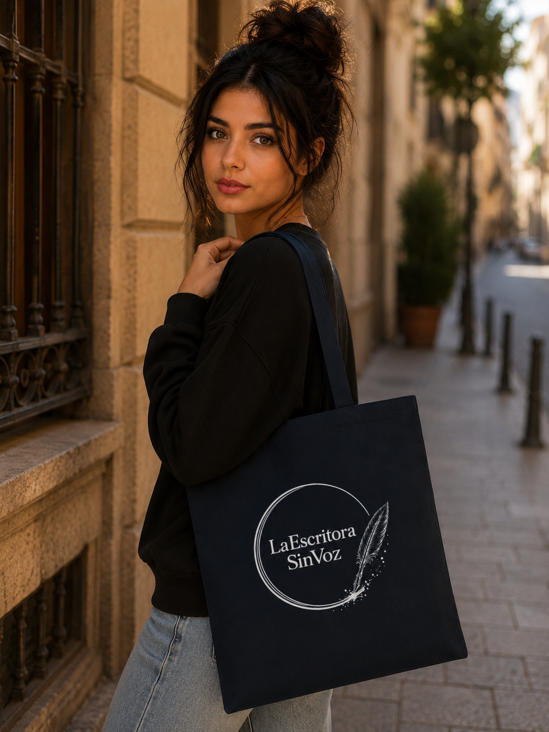 LaEscritoraSinVoz | Tote bag · Logo blanco