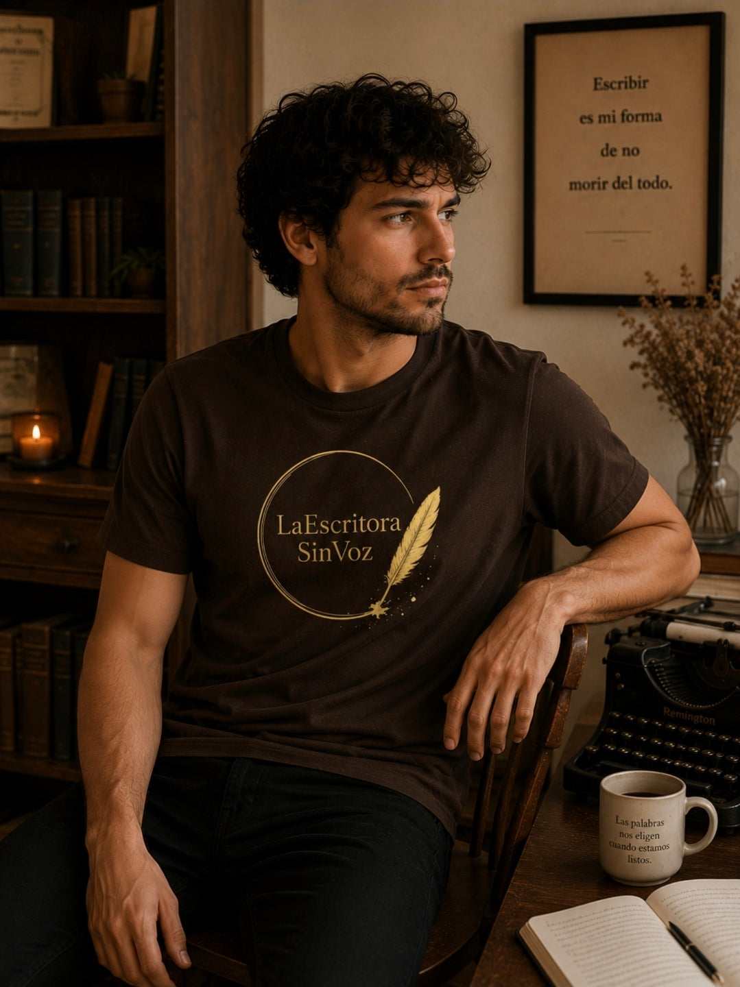 LaEscritoraSinVoz | Camiseta unisex · Logo dorado