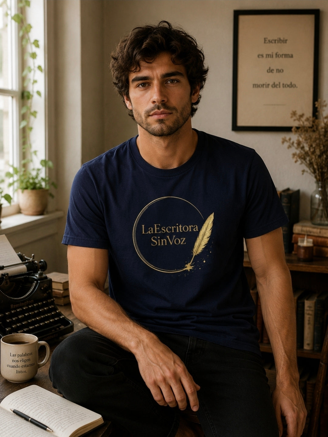 LaEscritoraSinVoz | Camiseta unisex · Logo dorado