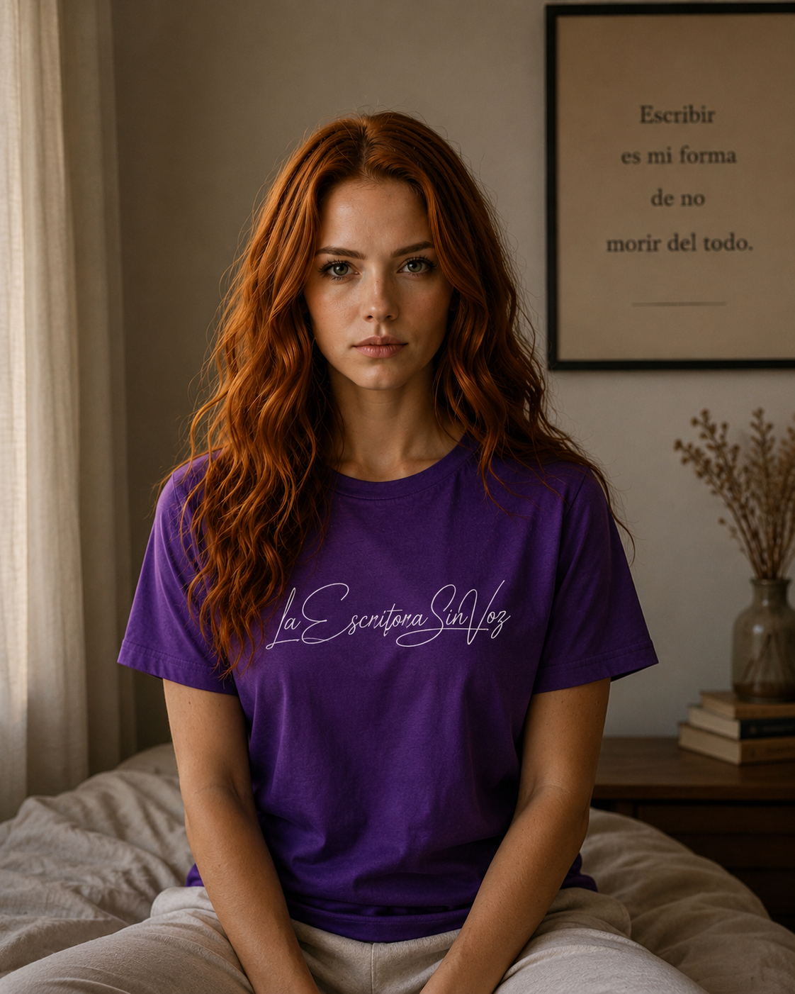 LaEscritoraSinVoz | Camiseta unisex · Firma blanca