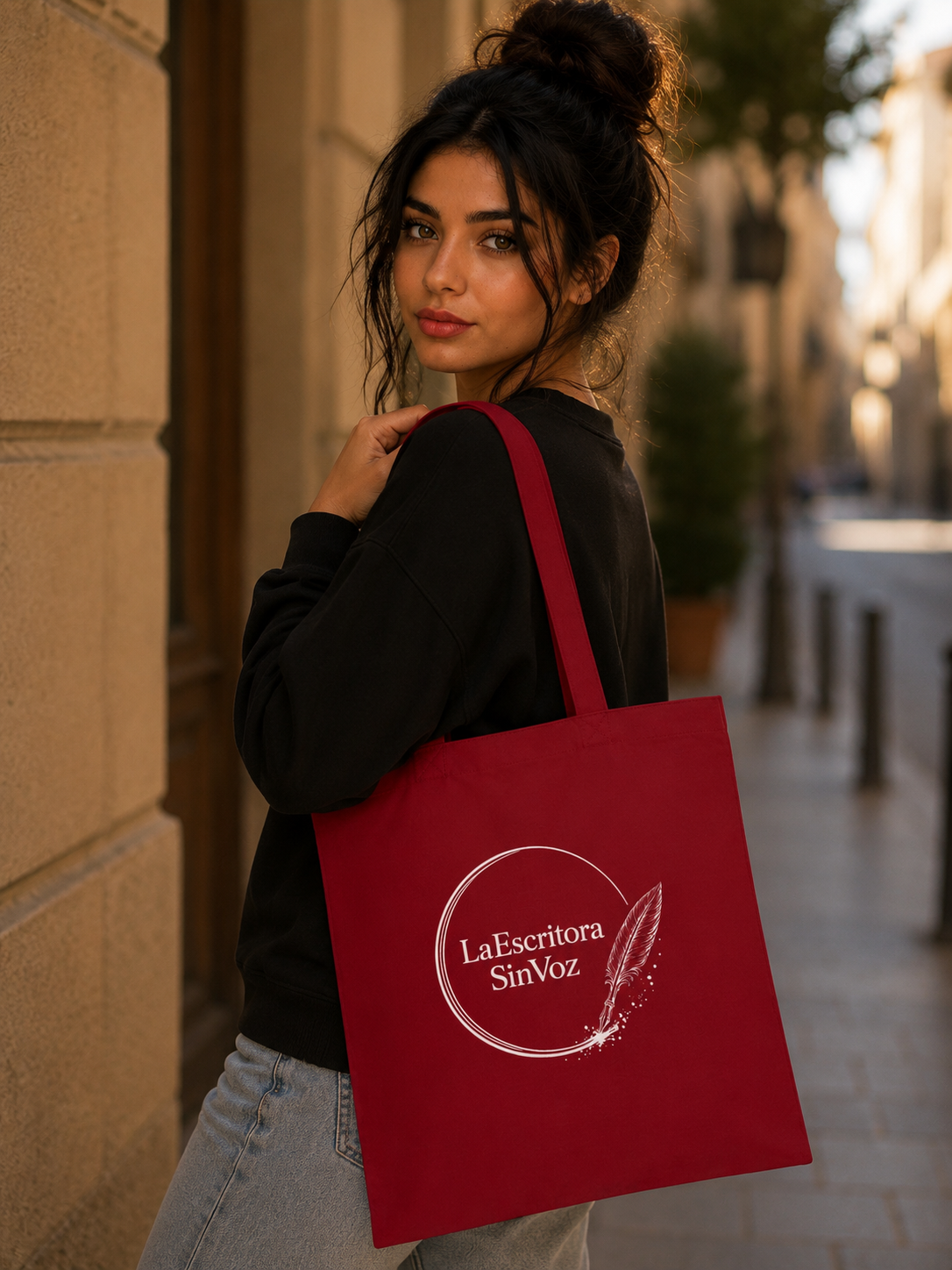 LaEscritoraSinVoz | Tote bag · Logo blanco
