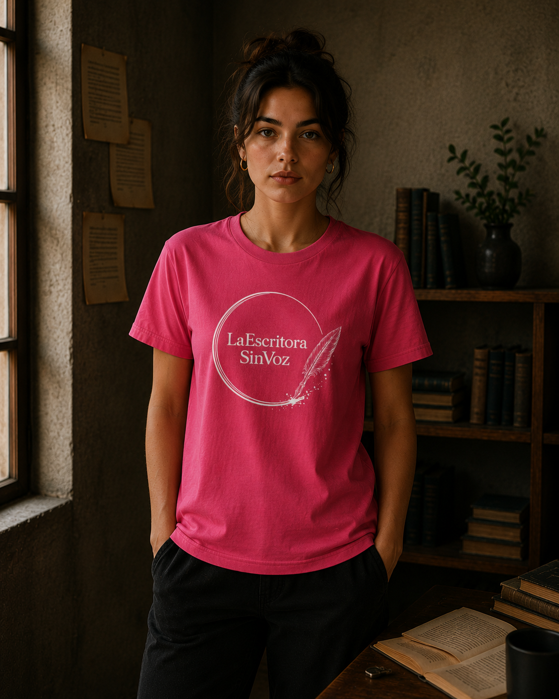 LaEscritoraSinVoz | Camiseta unisex · Logo blanco