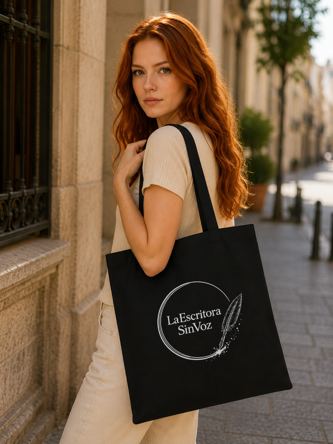LaEscritoraSinVoz | Tote bag · Logo blanco