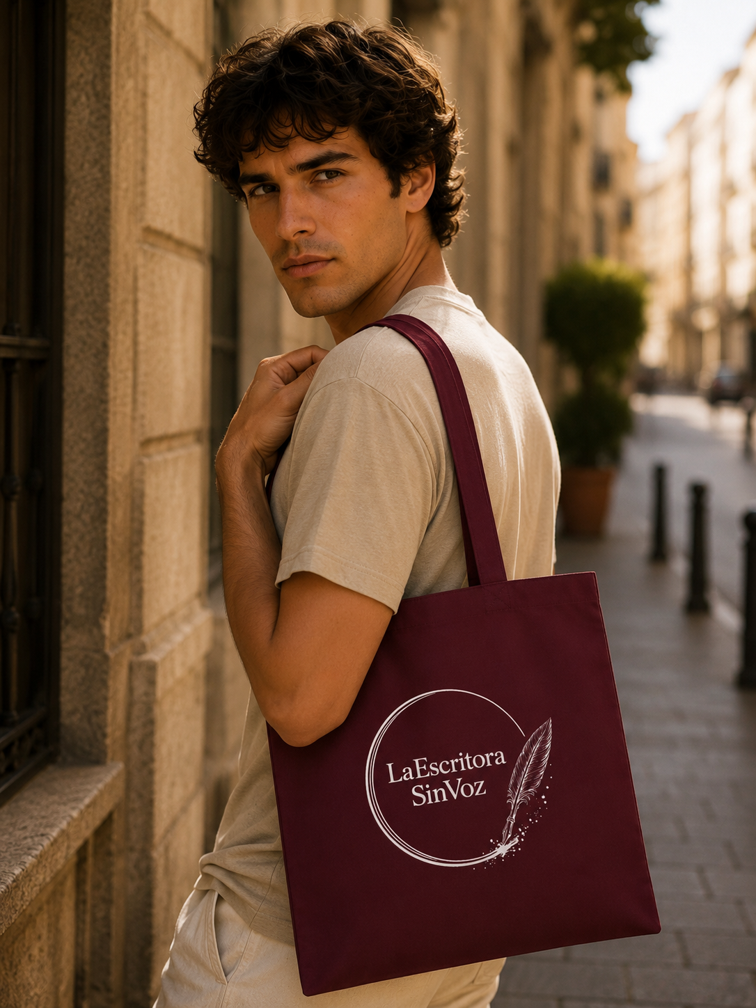 LaEscritoraSinVoz | Tote bag · Logo blanco