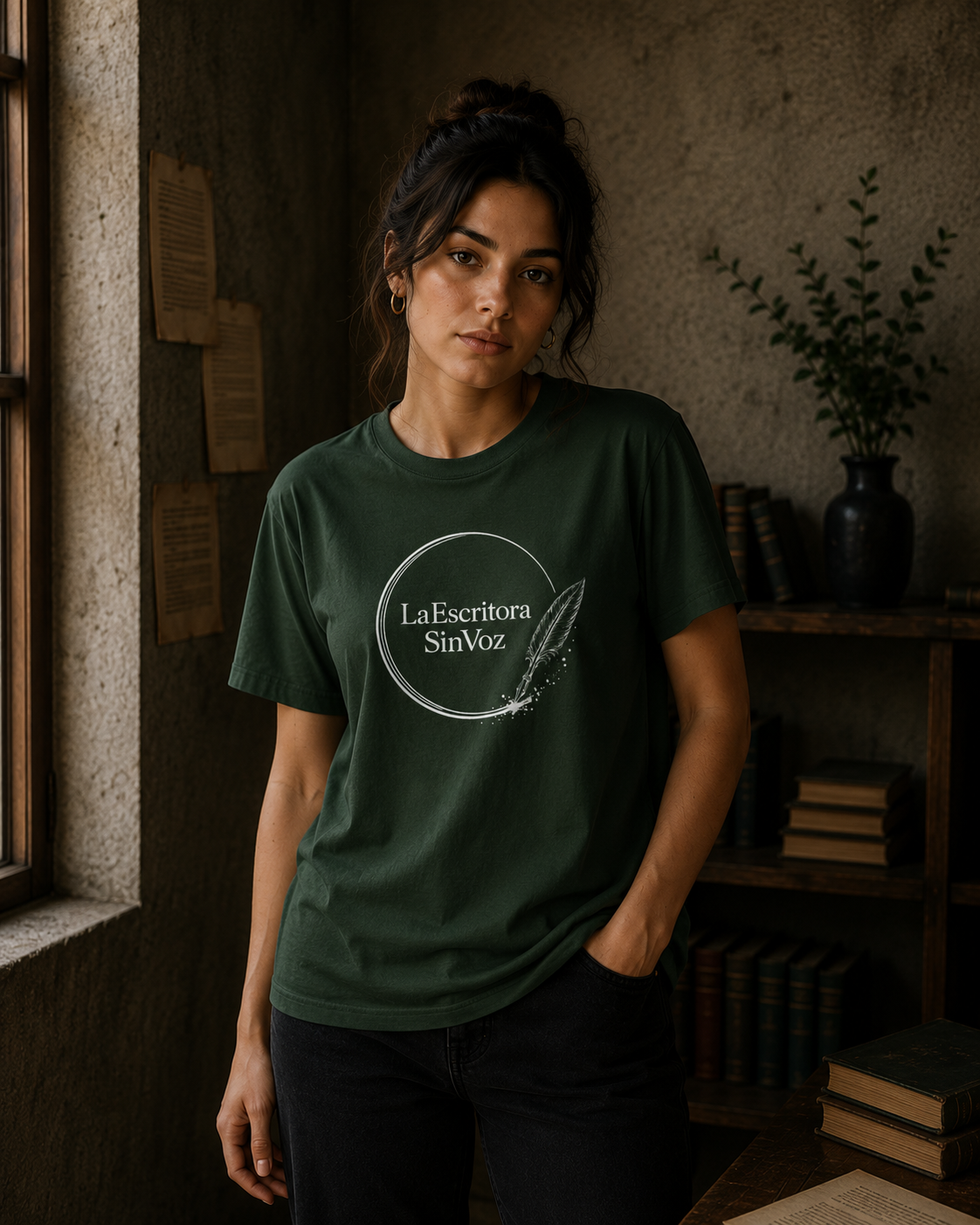LaEscritoraSinVoz | Camiseta unisex · Logo blanco
