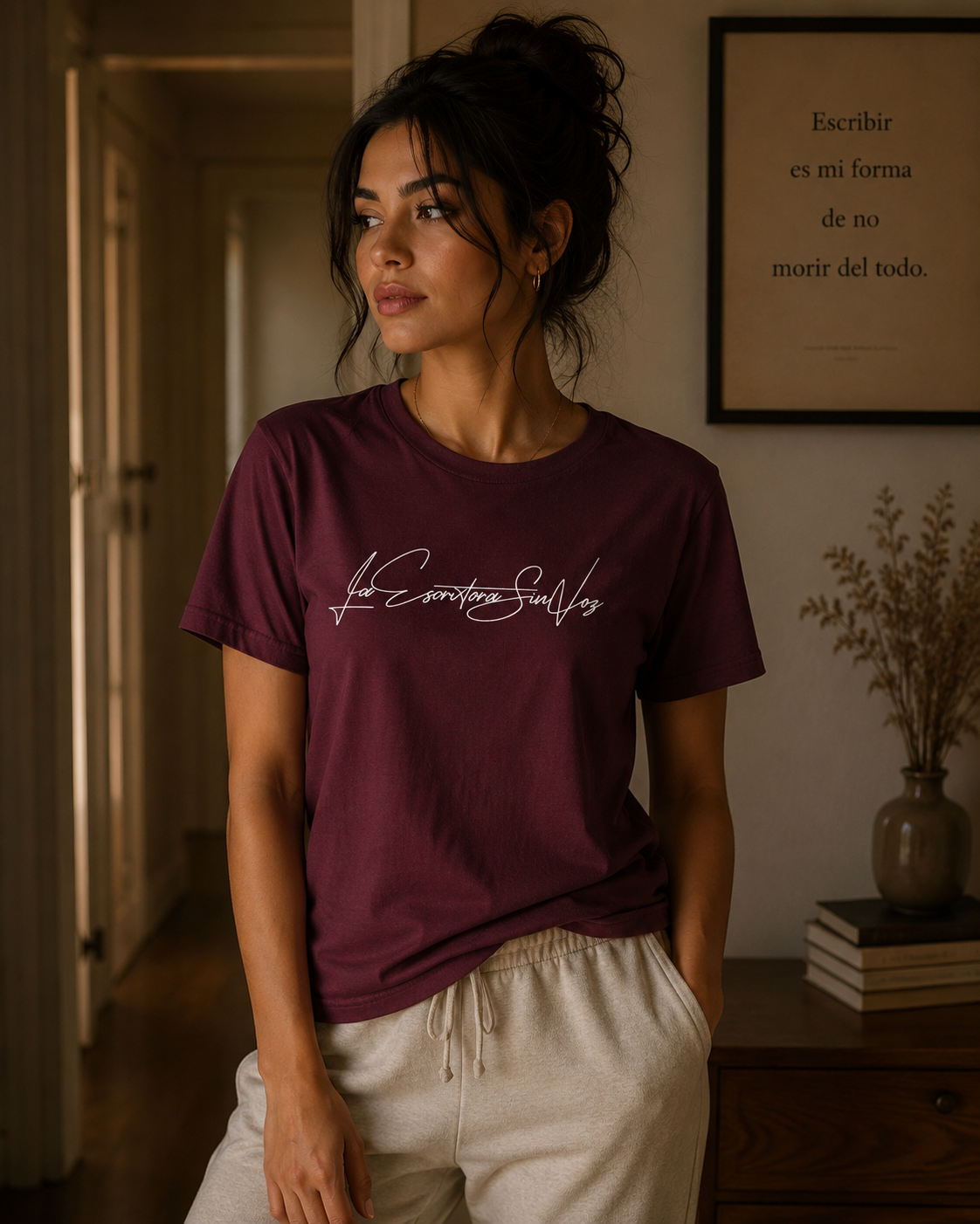 LaEscritoraSinVoz | Camiseta unisex · Firma blanca